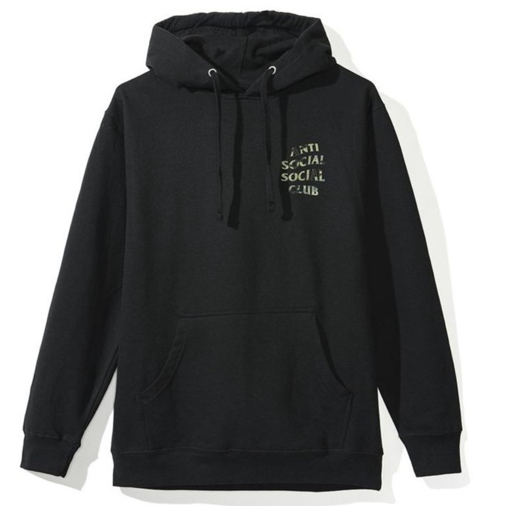 NWT ANTI SOCIAL SOCIAL CLUB ASSC Blocked Black/Green Camo Logo Hoodie Size Small